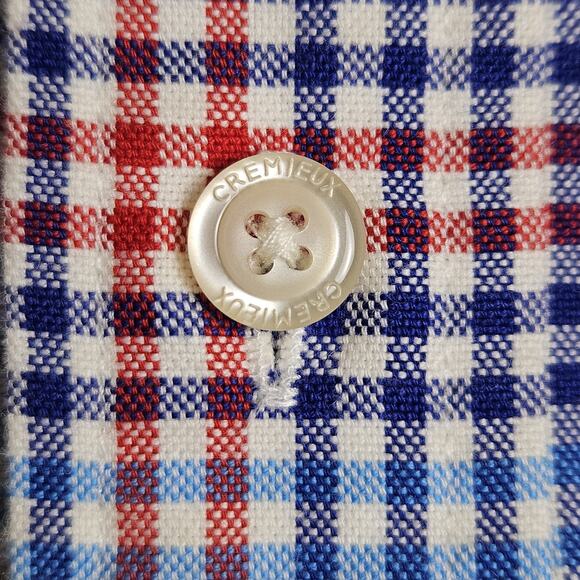 Cremieux Supima Cotton Button Down Mens XL Short Sleeve Plaid Check Breathable - Picture 12 of 12